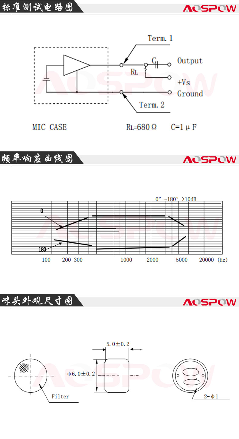 6050咪頭規(guī)格書(shū)尺寸