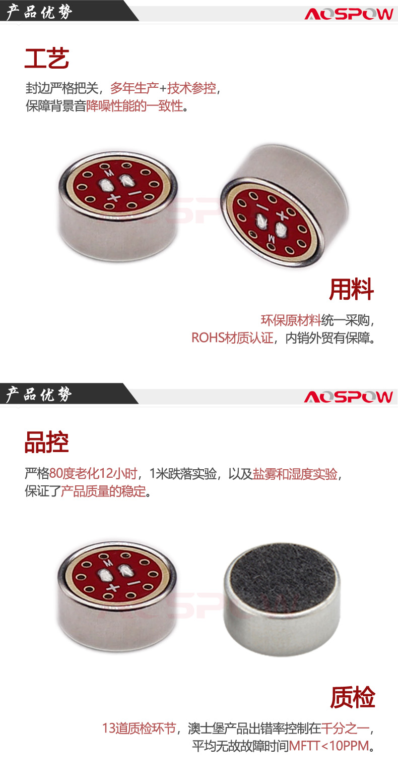 低噪音咪頭產(chǎn)品優(yōu)勢