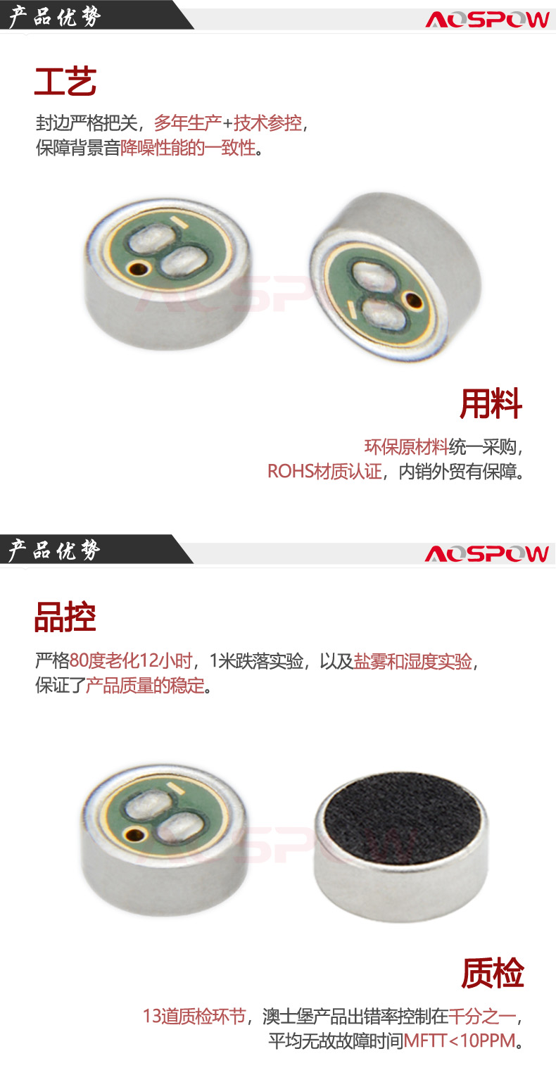 4mm領(lǐng)夾咪頭產(chǎn)品優(yōu)勢