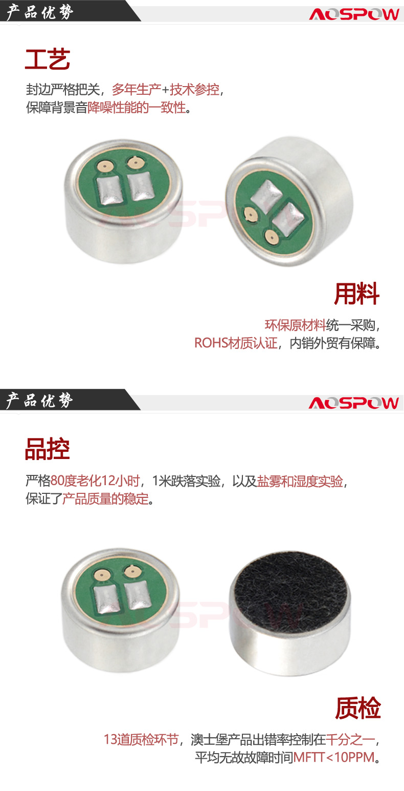 領(lǐng)夾麥全指向咪頭產(chǎn)品優(yōu)勢