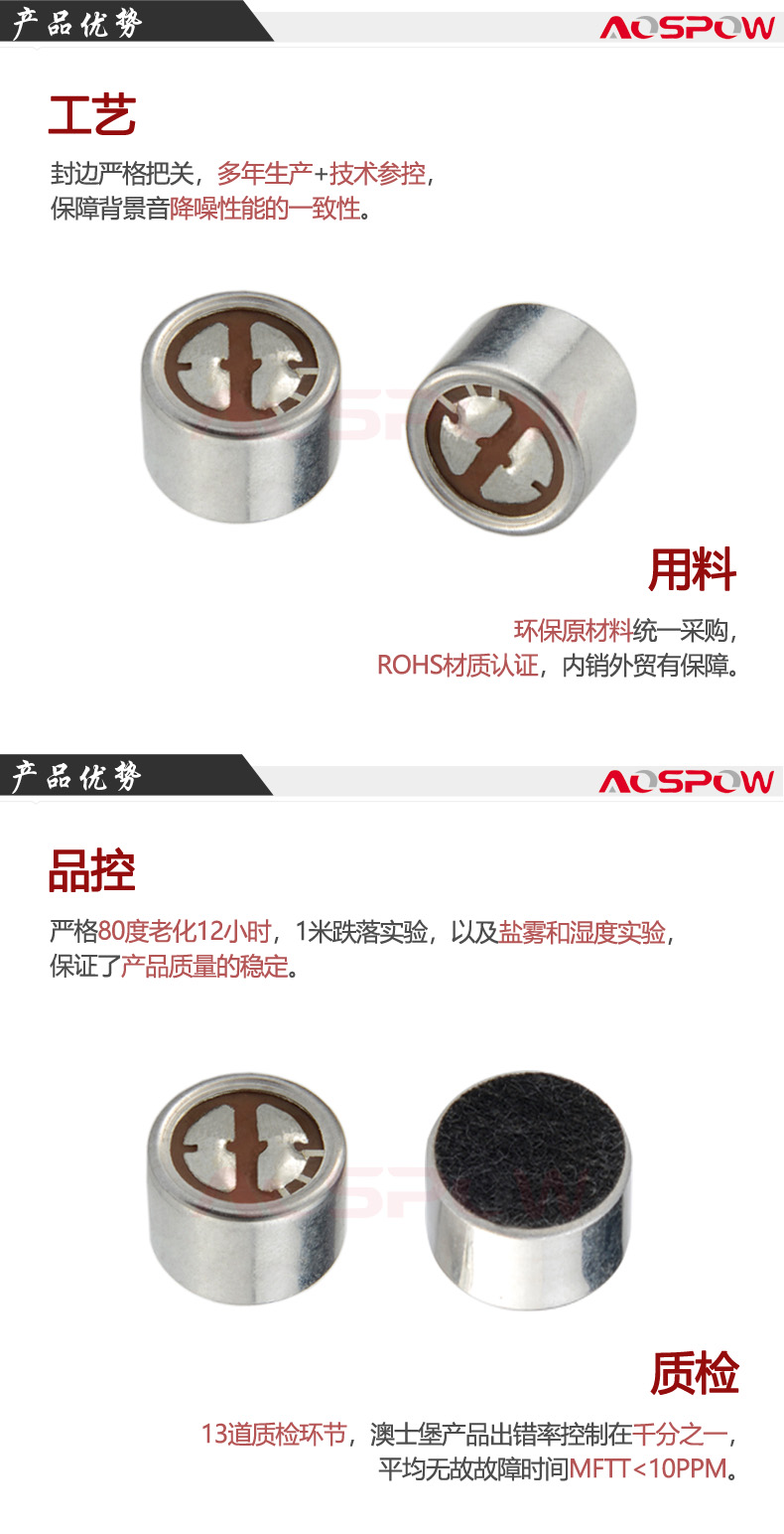 9767樓宇門禁用咪頭產品優(yōu)勢