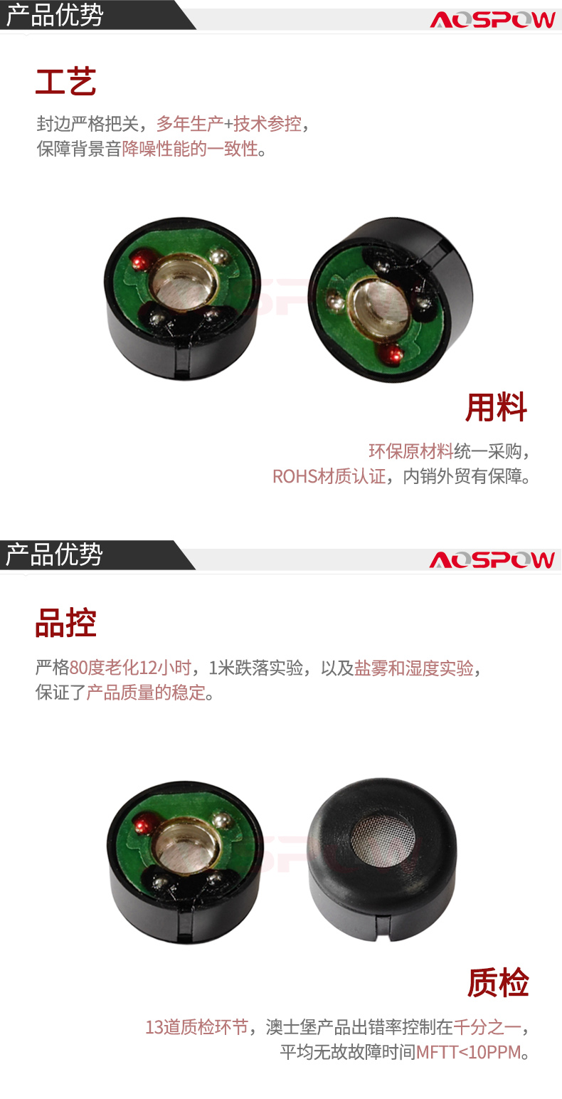 1458T降噪動(dòng)圈咪芯產(chǎn)品優(yōu)勢(shì)